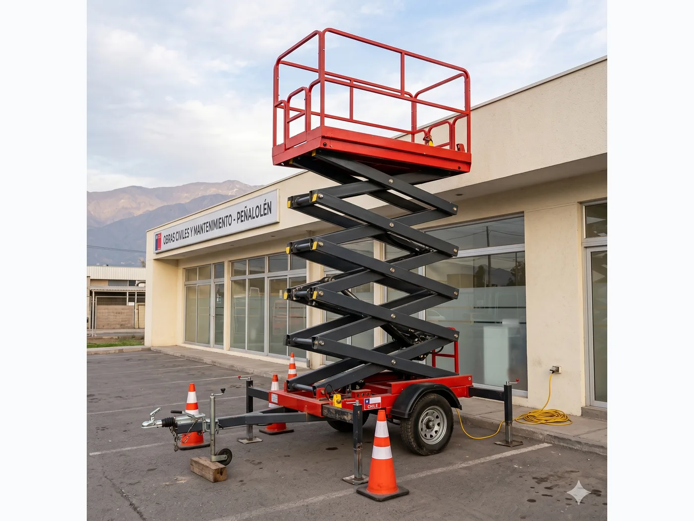 Plataforma Elevadora de Tijera Móvil con Remolque